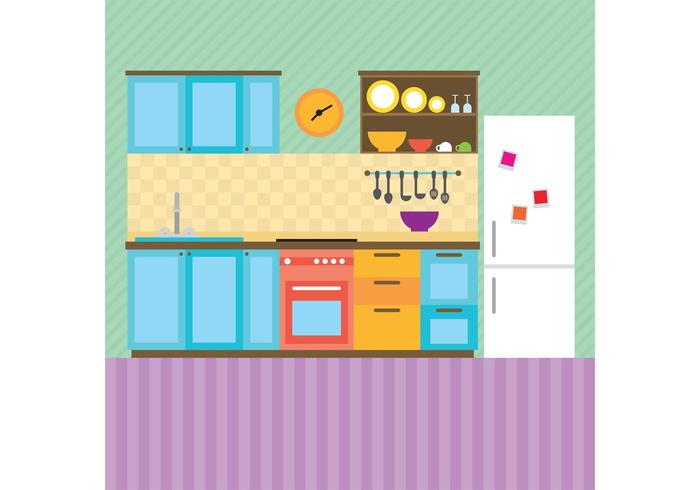 Modern Kitchen Vector 