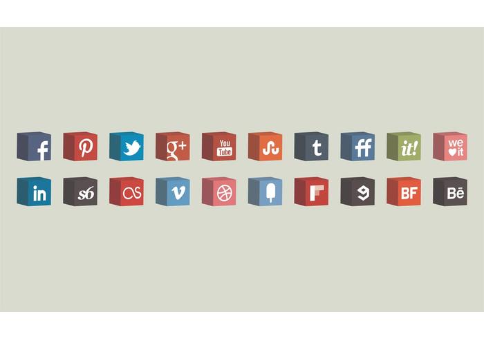 3D Vector Cube Icons Set 3D Vector Cube Icons Set