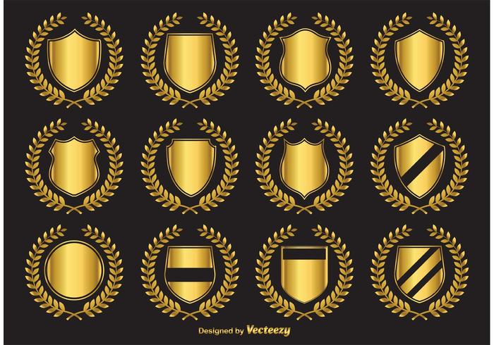 Golden Crest Vector Emblems Golden Crest Vector Emblems