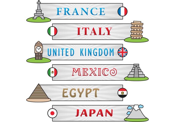 Monument Vector Banners Monument Vector Banners