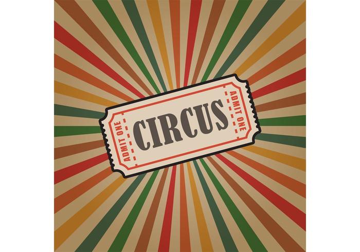 Vintage Circus Vector Ticket Background