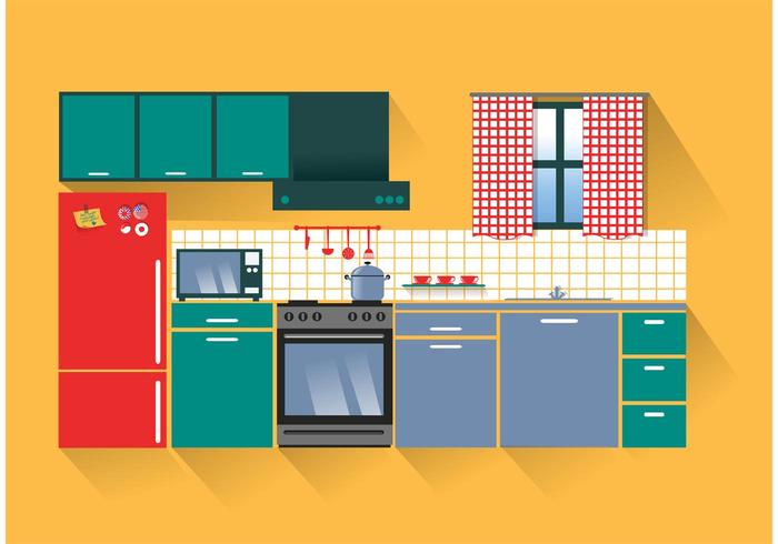 Modern Kitchen Vector - Download Free Vector Art, Stock Graphics & Images