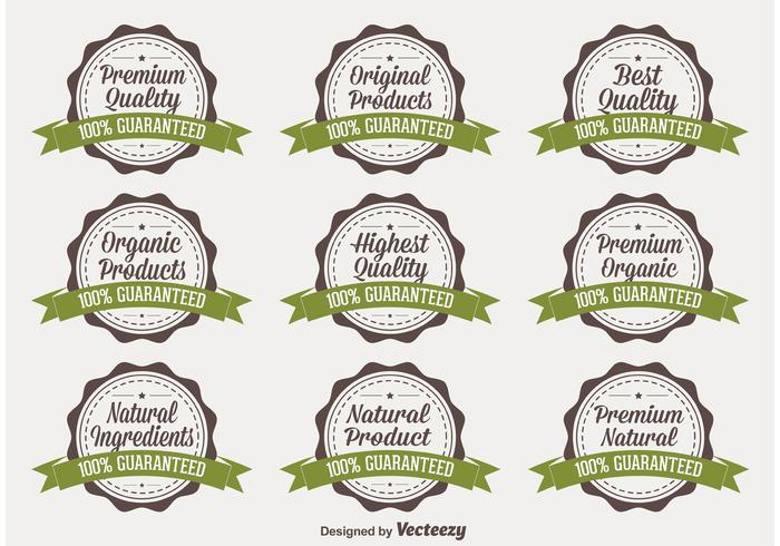 Organic Quality Vector Badges Organic Quality Vector Badges