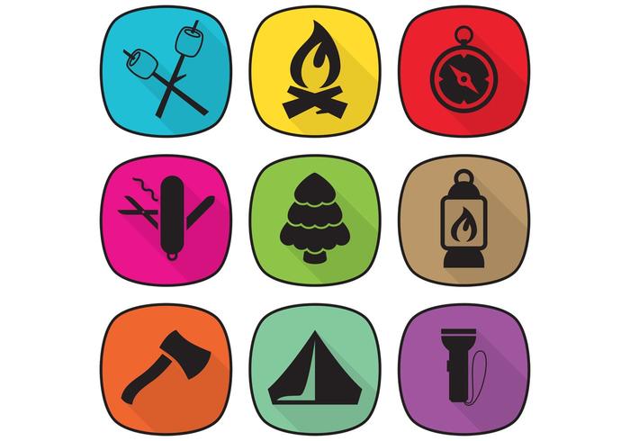 Flat Camping Vector Items Flat Camping Vector Items