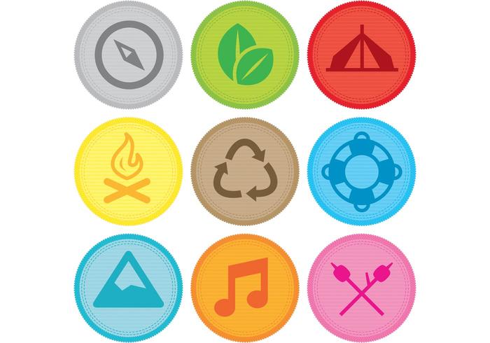 Camping Vector Award Patches