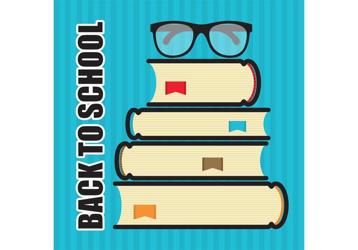 Back To School Stack of Books Vector 