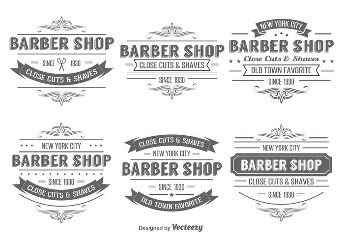 Barber Shop Insignia Label Vectors Barber Shop Insignia Label Vectors