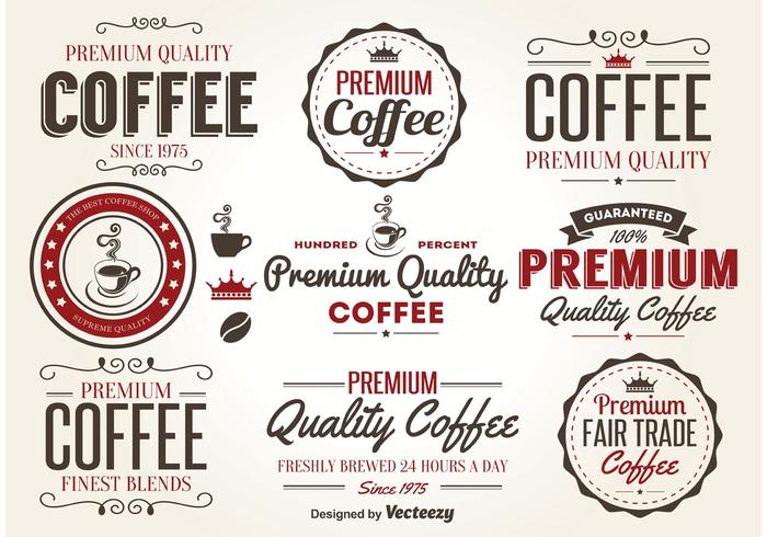 Retro Coffee Label Vectors Retro Coffee Label Vectors