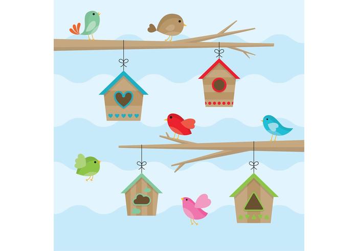 Birds House Vectors 