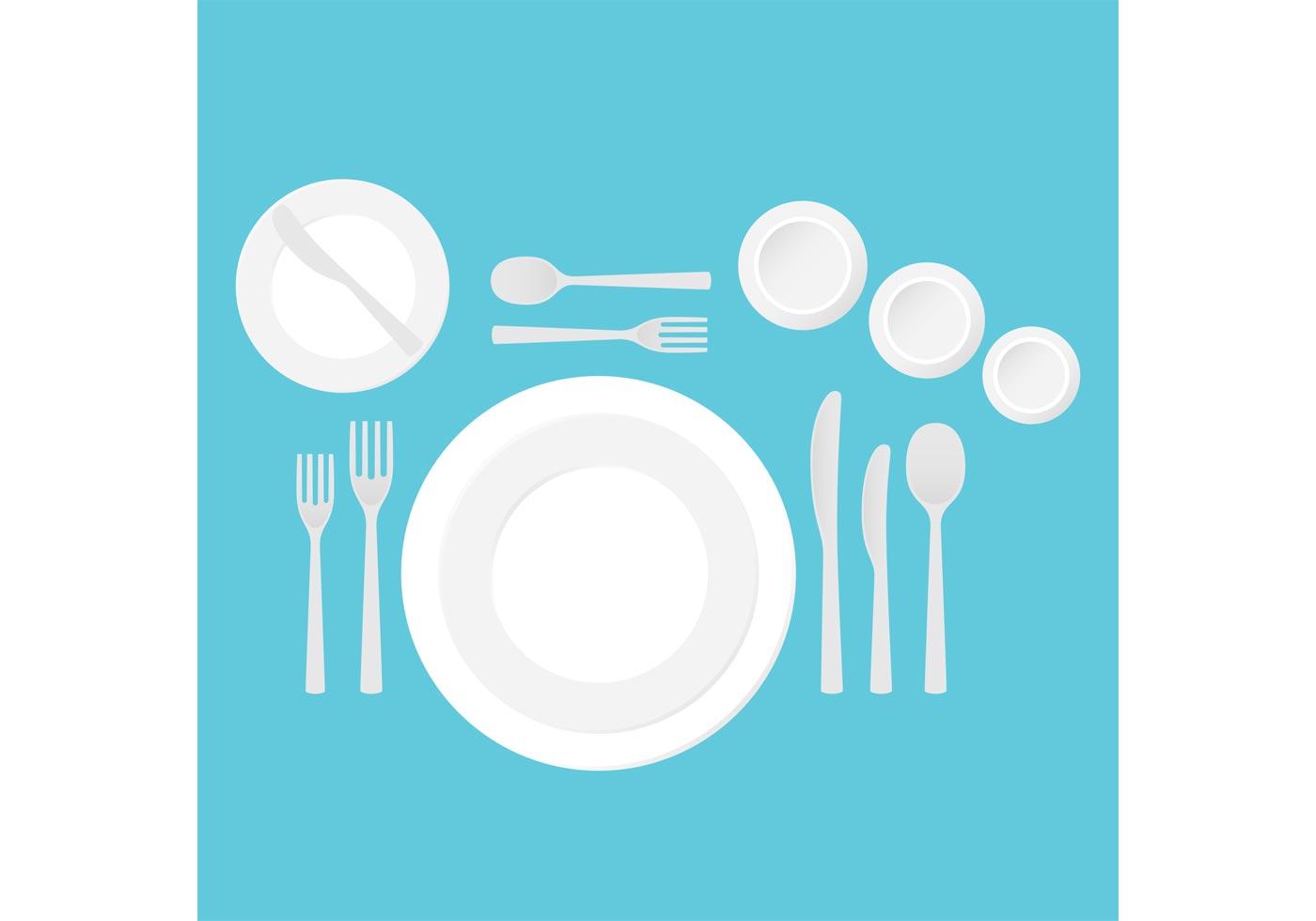 Dinner Table Setting Vector 82696 Vector Art at Vecteezy
