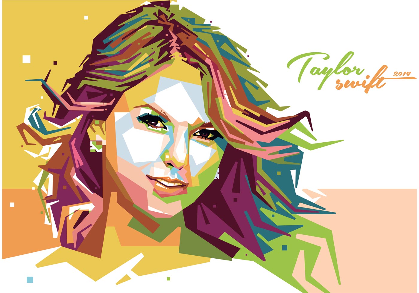 Taylor Swift Vector Portrait - Download Free Vector Art, Stock Graphics