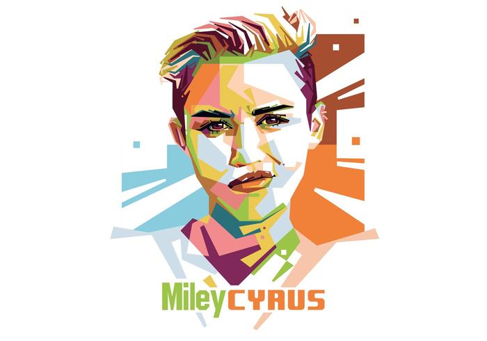 Miley Cyrus Vector Retrato