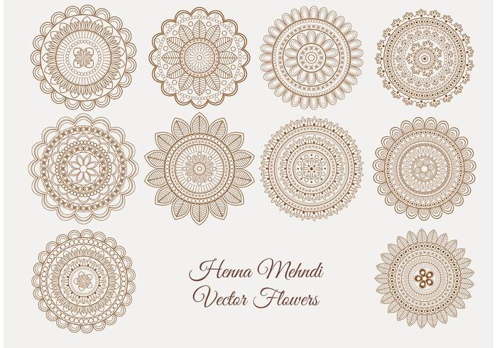 Henna Mehndi Vector Flowers Henna Mehndi Vector Flowers