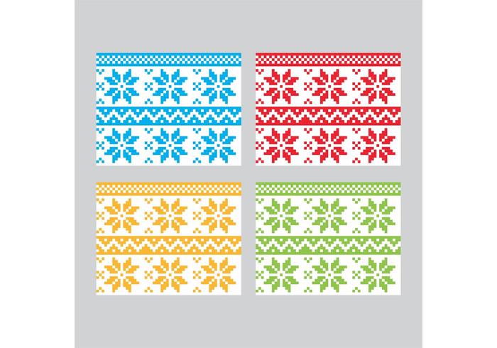Winter Textile Vector Patterns