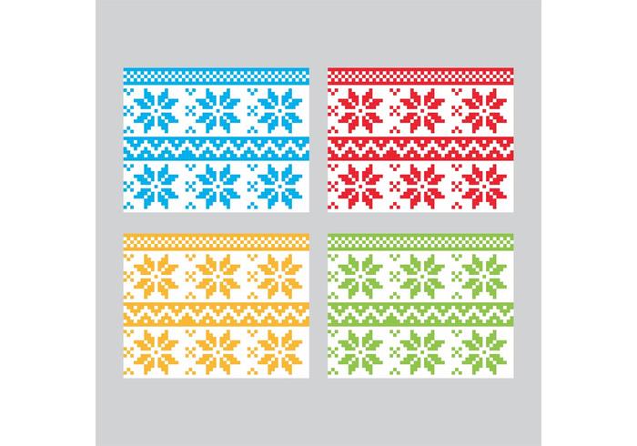 Winter Textile Vector Patterns