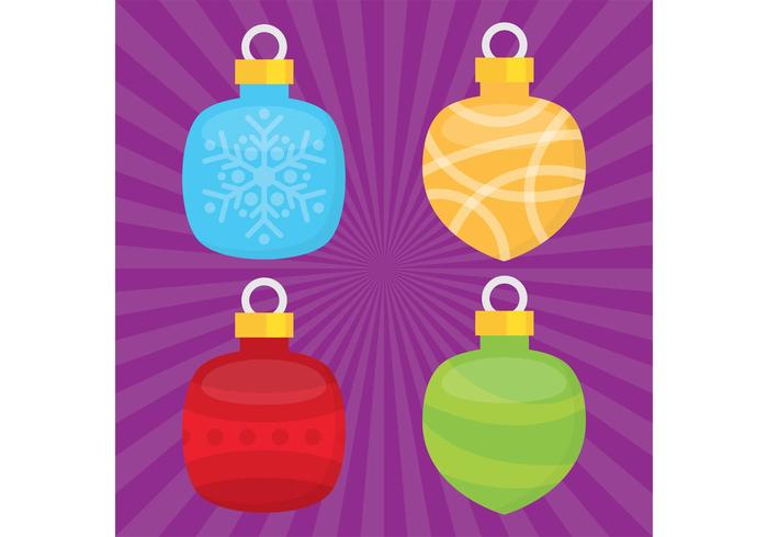 Decoración de Navidad bolas vector