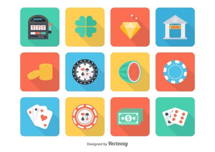 Free Flat Casino Vector Icons