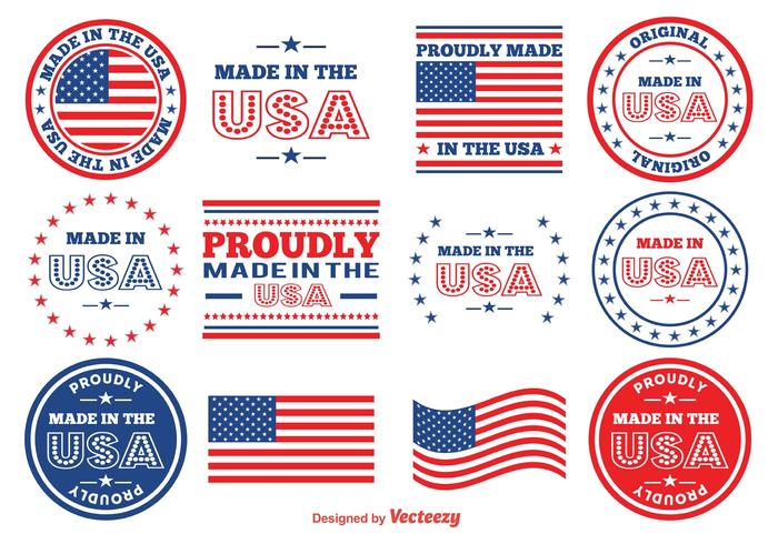 Made in the USA Vector Stamps