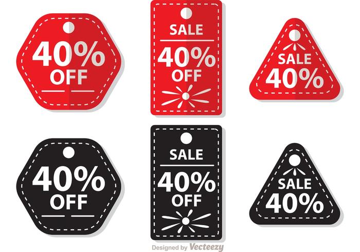 Sale 40 Percent Off Tag Vectors