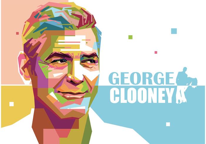 George Clooney Vector Retrato