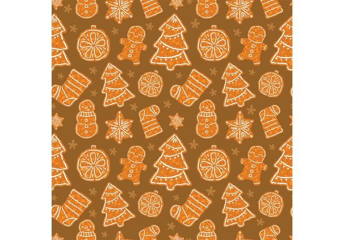 Vector de postre libre de Navidad Patrón sin fisuras