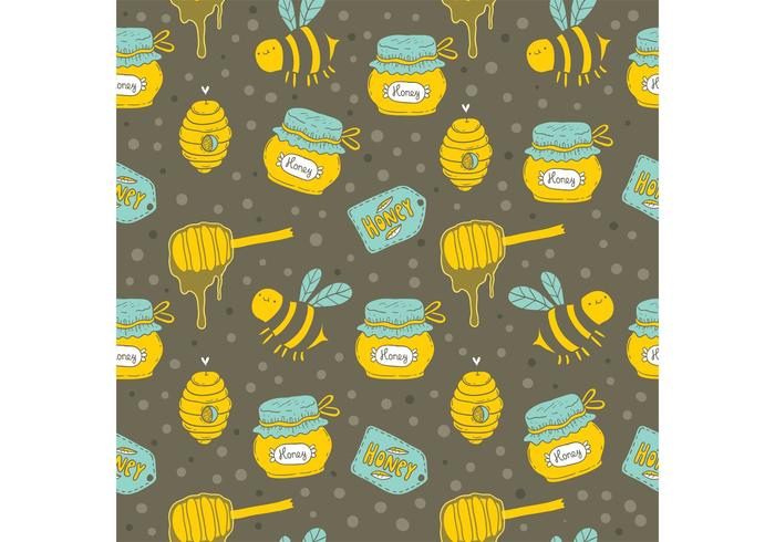 Free Honey Drip Vector Seamless Pattern