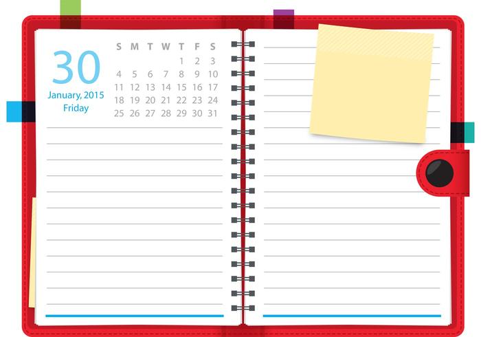 Daily Planner Vector Notebook 