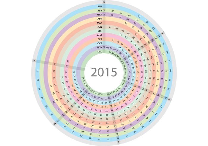 Vector circular diario planificador