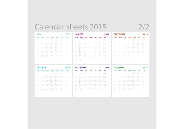 Vector Calendar Sheets 02