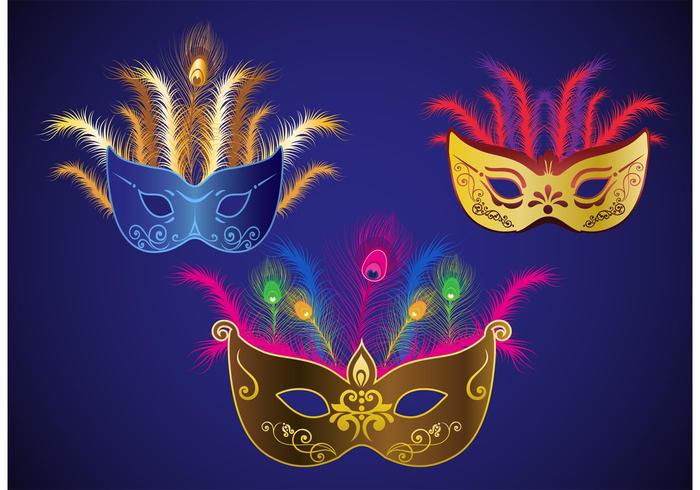 Mardi Gras Vector Máscaras