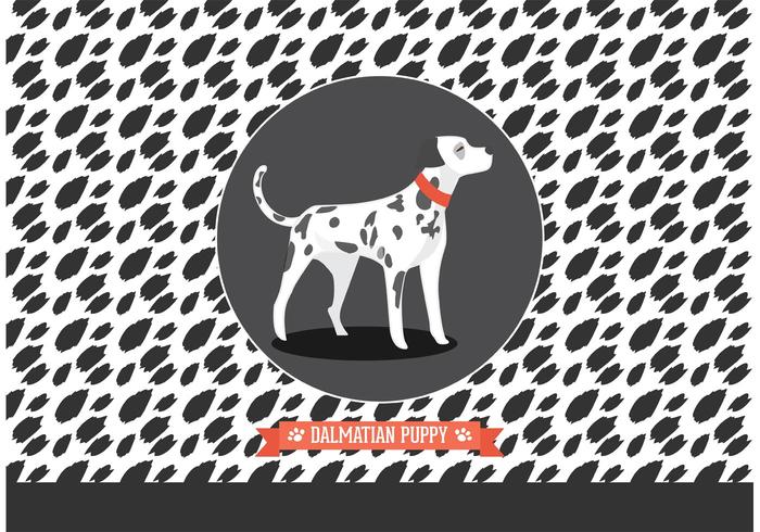 Free Standing Dalmatian Puppy Vector Wallpaper