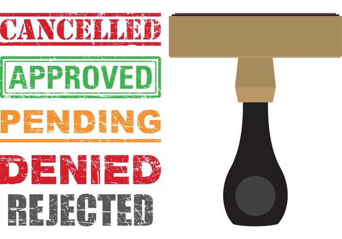 Cancelled Icon Vector Stamps
