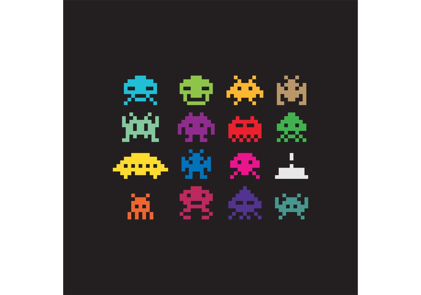 Pixel Vector Space Invaders 82970 - Download Free Vectors, Clipart