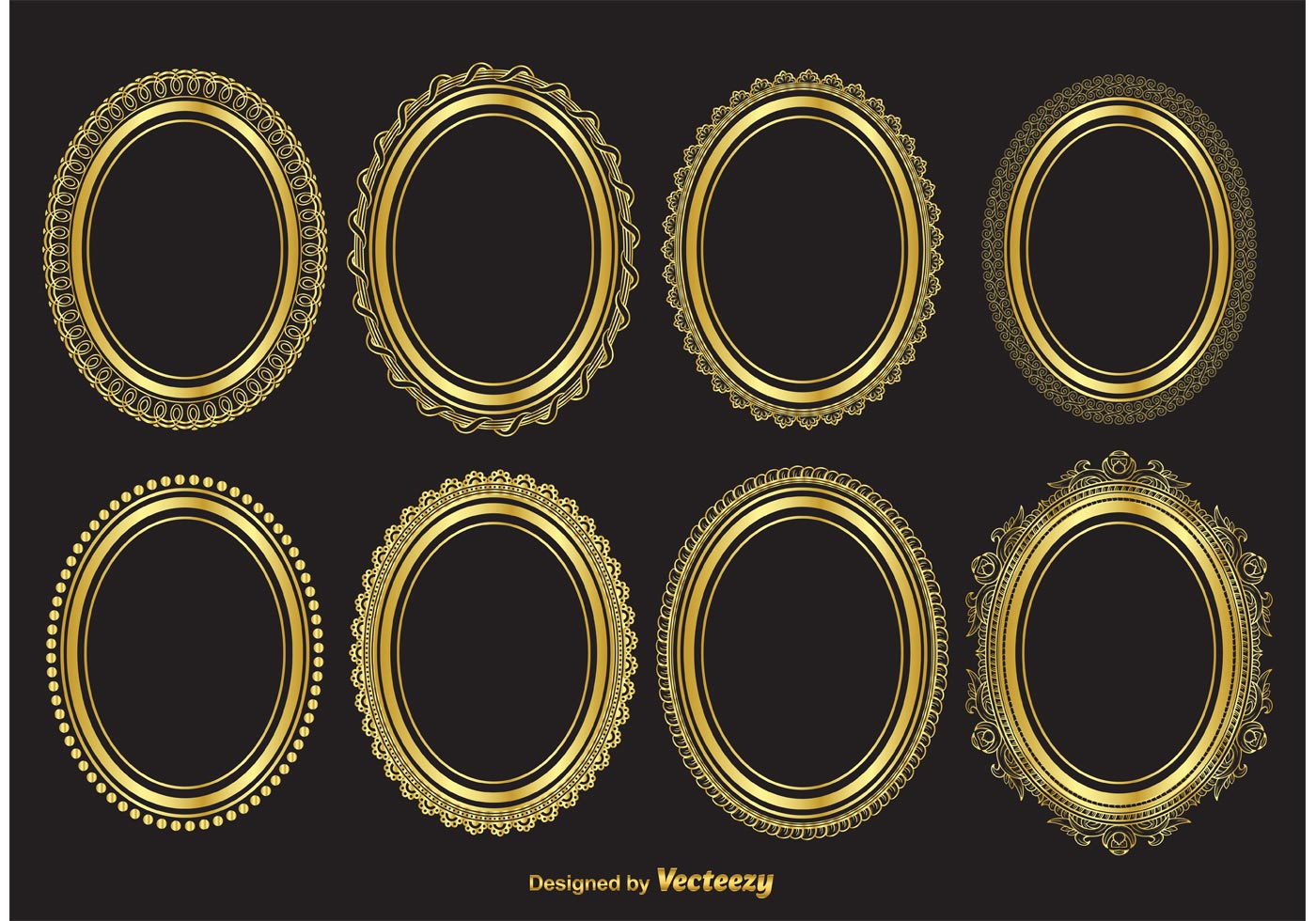 Gold Oval Vector Frames - Download Free Vector Art, Stock Graphics & Images