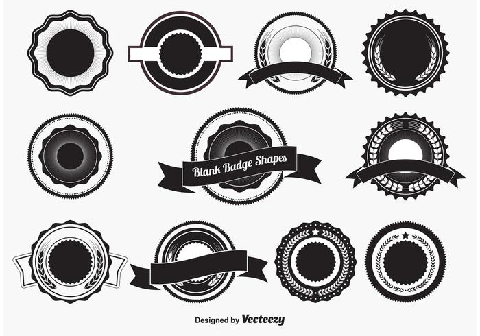 Blank Vector Badge Shapes Blank Vector Badge Shapes