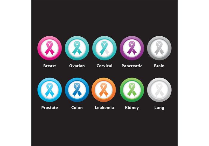 Cancer Buttons vector