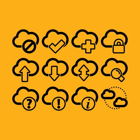 Cloud Computing Vector Icons