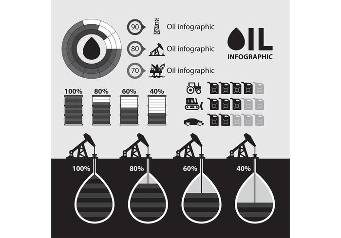 Infografía del petróleo vector