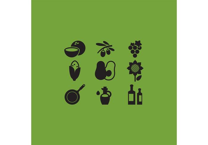 Cooking Oil Vector Icons 