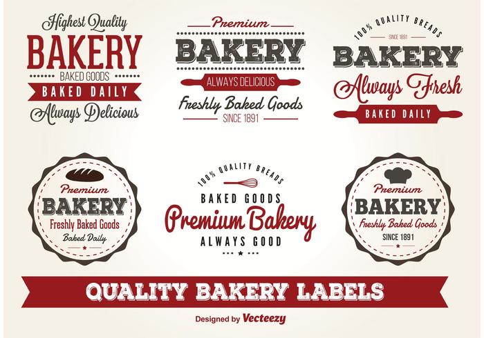 Vector Bakery Labels Vector Bakery Labels