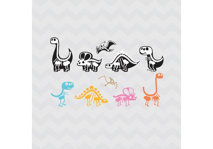 Dinosaur Bones Vectors 