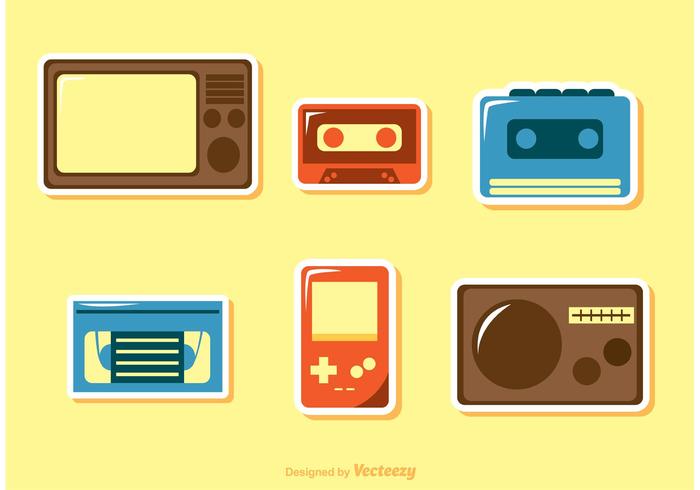 Iconos de los años 80 Pack Vector