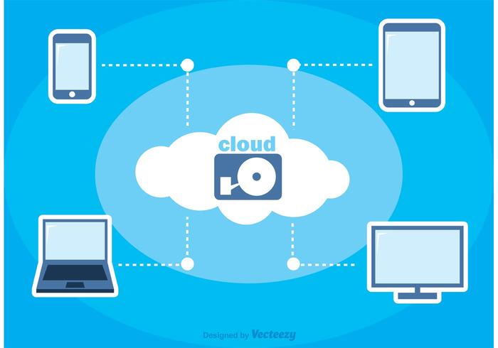 Cloud Computing Vector Background 