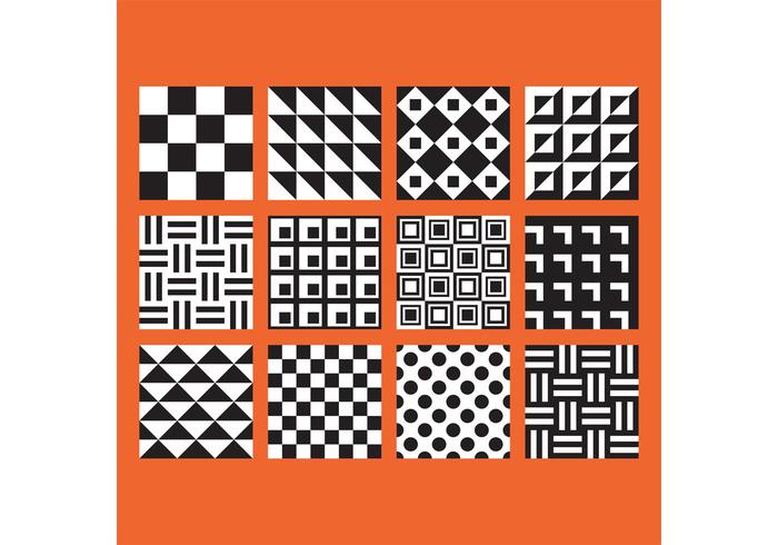 Simple BW Patterns vector