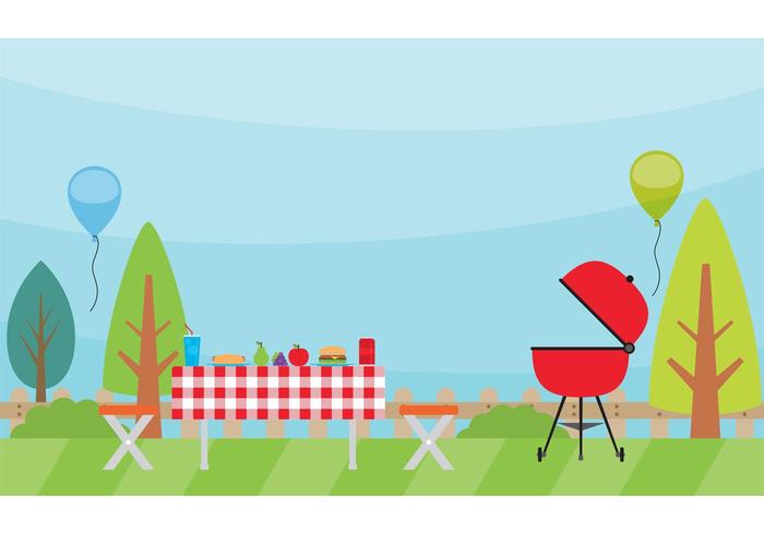 Camping Paisaje Vector