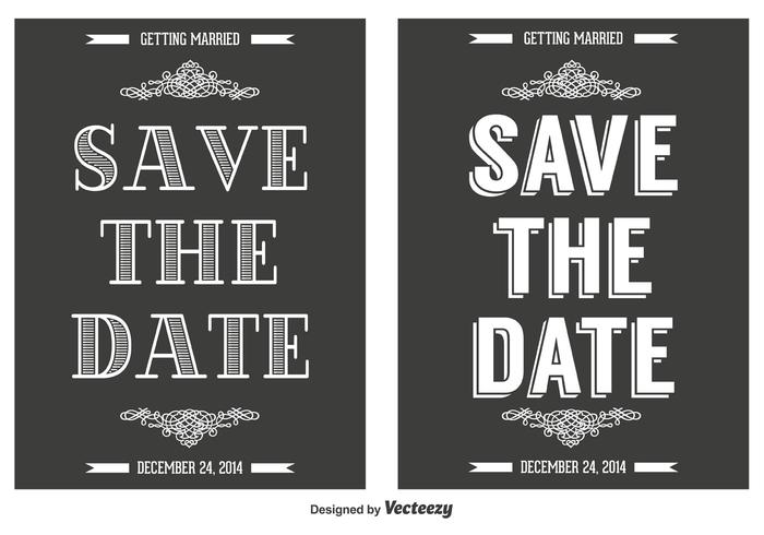 Save the Date Cards vector