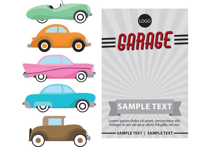 Poster Cars Retro Vector 