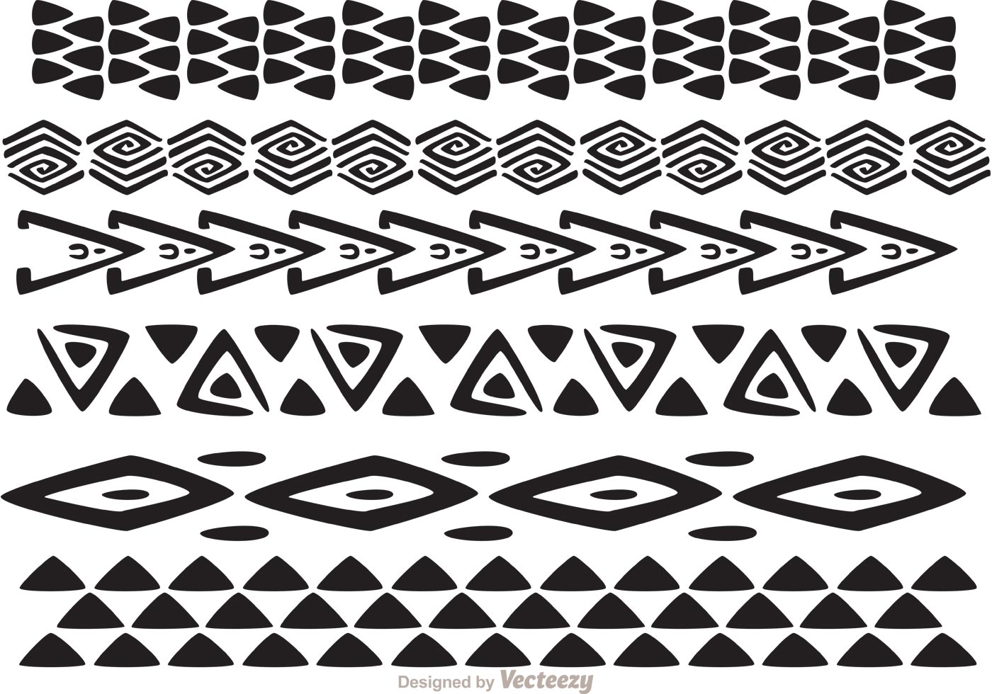 Download Hawaiian Tribal Pattern Vectors Pack 1 83213 Vector Art at Vecteezy