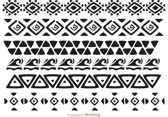 Hawaiian Tribal Pattern Vectors Pack 2