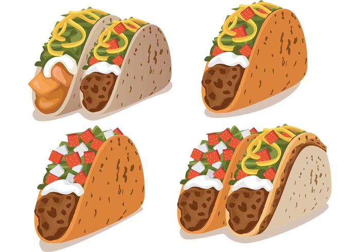 Download Taco Vector Pack 83255 Vector Art at Vecteezy